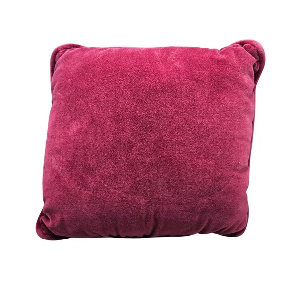 Vintage Floral Needlepoint Throw Pillow With Velvet Backing 11"x11" - Picture 2 of 16